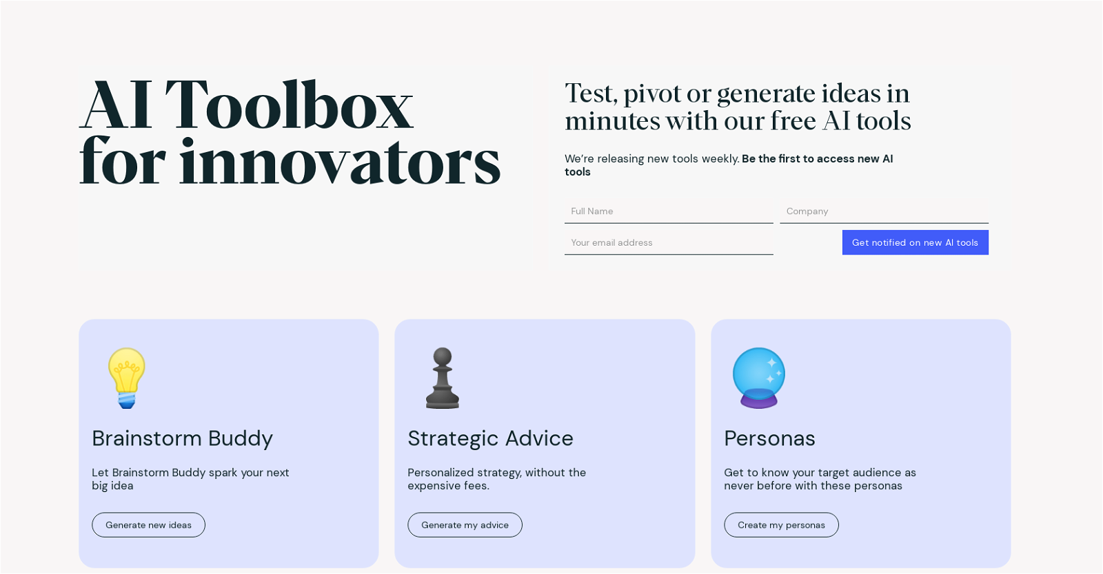 AI Toolbox for innovators
.